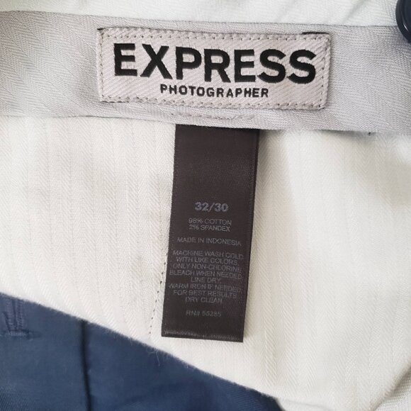 Express Straight Leg Trouser Pants Navy Blue Size 32 x 30 - Picture 5 of 10